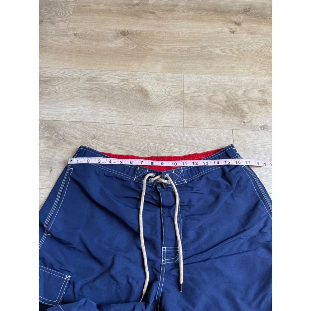 EUC Polo Ralph Lauren cargo Navy Blue Swim Trunks With Pockets Mesh Lined size L